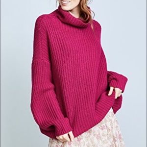 Free People Swim Too Deep Pullover in Fuchsia